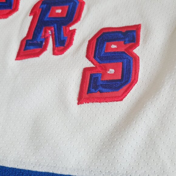 Vtg 90's Starter New York Rangers Jersey Authentic Center Ice Fight Strap NHL - Picture 7 of 16